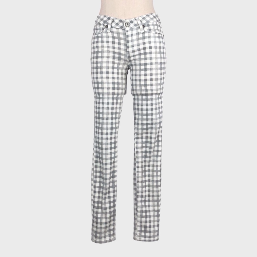 NWT Paige Gingham Plaid Verdugo Ultra Skinny Jeans